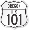 US 101 Oregon Route Marker Shield Sign