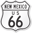 US 66 New Mexico Route Marker Shield Sign