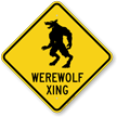 Werewolf Xing Animal Crossing Sign