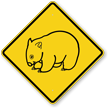 Wombat Crossing Symbol Sign