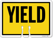 YIELD Cone Top Warning Sign