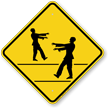 Zombie Crossing Symbol Sign
