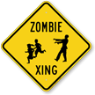 Zombie Xing Crossing Sign