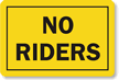 Dashboard Safety Decals   No Riders