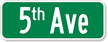 Customized Civic Street Sign in Lower Case