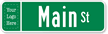 Custom Civic Street Sign (Lower Case and Logo)