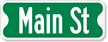Custom Street Sign in Lower Case and Border