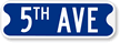 Nob Hill Personalized Street Sign (white on blue)