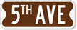 Nob Hill Personalized Street Sign (white on brown)