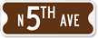 Nob Hill Personalized Street Sign (white on brown)