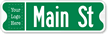 Custom Street Sign with Logo, in Lower Case