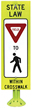 Pedestrians Crossing Sign on Fixed Base
