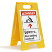 Beware Men Welding Overhead Danger Sign