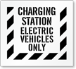 Charging Station, Electric Vehicles Parking Only Stencil