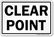 Clear Point Railroad Sign
