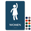 Women Party Restroom TactileTouch Braille Sign