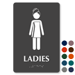 Ladies Towel Woman Braille Restroom Sign
