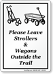 Please Leave Strollers Wagons Outside The Trail Sign