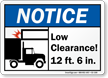 Low Clearance Notice Sign