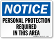Blue Safety Notices Sign