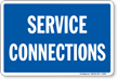 Service Connections Rail Road Clamp Sign