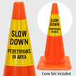 Slow Down Pedestrians In Area Cone Collar