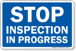 STOP Inspection in Progress Railroad Clamp Sign