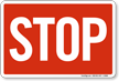 Red STOP Railroad Clamp Sign
