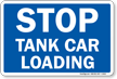 STOP Tank Car Loading Railroad Clamp Sign