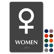 Venus Women Braille Restroom Sign