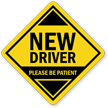 New Driver Car Hang Tag and Label