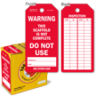 Warning Scaffold Is Not Complete Tag in a Box