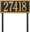 Double Line Estate Lawn Plaque, One Line