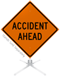 Accident Ahead Roll Up Sign