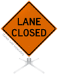 Lane Closed Roll Up Sign