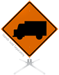 Truck Symbol Roll Up Sign