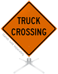 Truck Crossing Roll-Up Sign