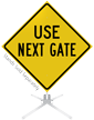 Use Next Gate Roll Up Sign