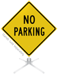 No Parking Roll Up Sign