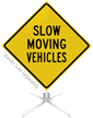Slow Moving Vehicles Roll-Up Sign