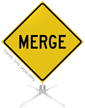 Merge Roll Up Sign