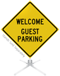 Welcome Guest Parking Roll Up Sign