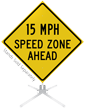 Speed Zone Ahead Roll Up Sign