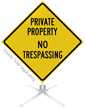 Private Property No Trespassing Roll-Up Sign
