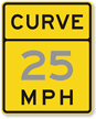 Curve Custom Mph - Traffic Sign