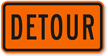 Orange Detour Traffic Sign