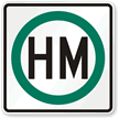 Hazardous Material Route Weight Limit Sign