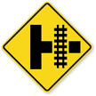 Highway Light Rail Transit Grade Crossing (Symbol) Sign