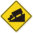 Hill With Symbol - Road Warning Sign