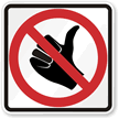Hitch Hiking Prohibition (Symbol) Traffic Sign 